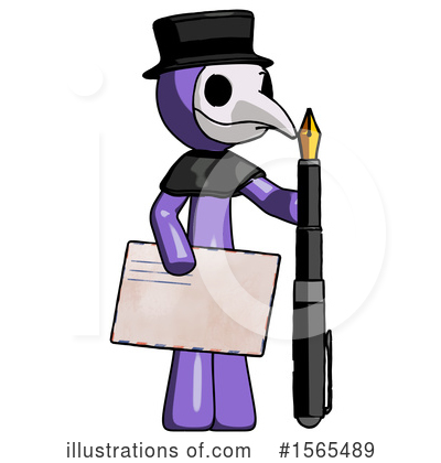 Royalty-Free (RF) Purple Design Mascot Clipart Illustration by Leo Blanchette - Stock Sample #1565489