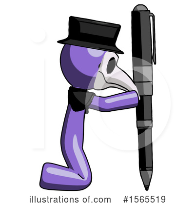 Royalty-Free (RF) Purple Design Mascot Clipart Illustration by Leo Blanchette - Stock Sample #1565519