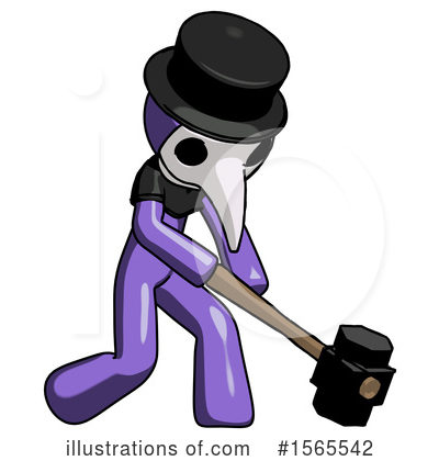 Royalty-Free (RF) Purple Design Mascot Clipart Illustration by Leo Blanchette - Stock Sample #1565542
