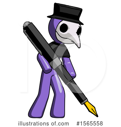Royalty-Free (RF) Purple Design Mascot Clipart Illustration by Leo Blanchette - Stock Sample #1565558