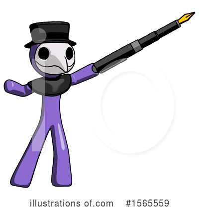 Royalty-Free (RF) Purple Design Mascot Clipart Illustration by Leo Blanchette - Stock Sample #1565559