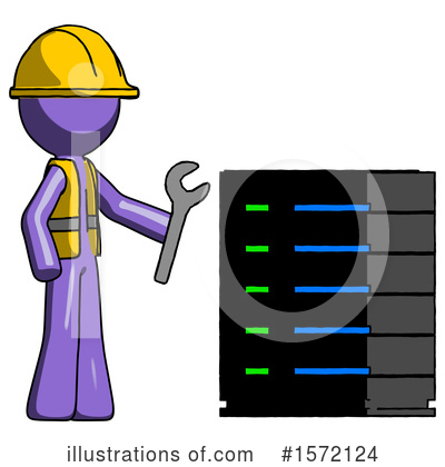 Royalty-Free (RF) Purple Design Mascot Clipart Illustration by Leo Blanchette - Stock Sample #1572124