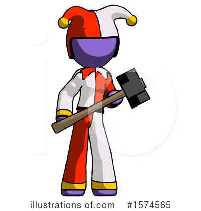 Royalty-Free (RF) Purple Design Mascot Clipart Illustration by Leo Blanchette - Stock Sample #1574565
