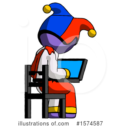 Royalty-Free (RF) Purple Design Mascot Clipart Illustration by Leo Blanchette - Stock Sample #1574587