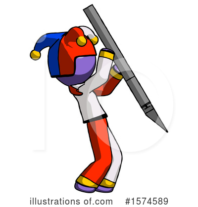 Royalty-Free (RF) Purple Design Mascot Clipart Illustration by Leo Blanchette - Stock Sample #1574589