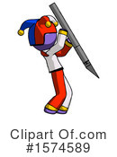 Purple Design Mascot Clipart #1574589 by Leo Blanchette
