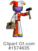 Purple Design Mascot Clipart #1574635 by Leo Blanchette