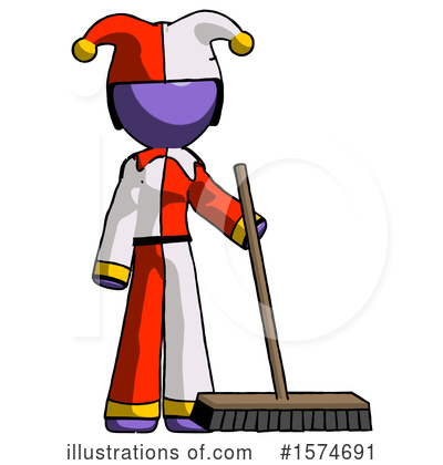 Royalty-Free (RF) Purple Design Mascot Clipart Illustration by Leo Blanchette - Stock Sample #1574691