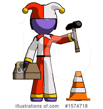 Royalty-Free (RF) Purple Design Mascot Clipart Illustration by Leo Blanchette - Stock Sample #1574718