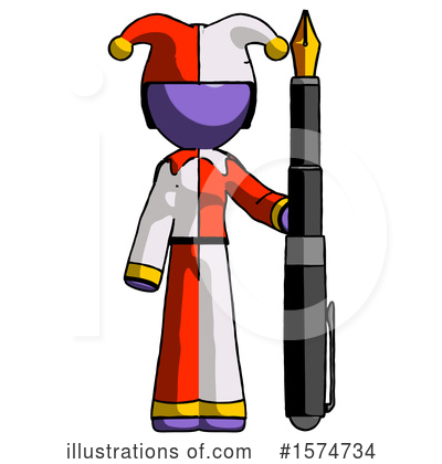 Royalty-Free (RF) Purple Design Mascot Clipart Illustration by Leo Blanchette - Stock Sample #1574734