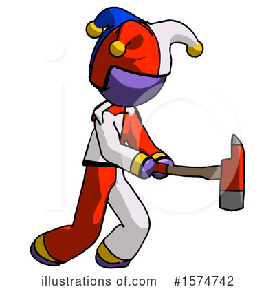 Royalty-Free (RF) Purple Design Mascot Clipart Illustration by Leo Blanchette - Stock Sample #1574742