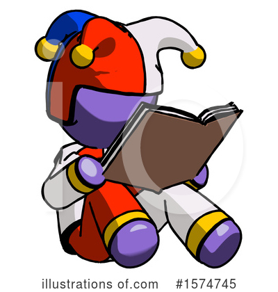 Royalty-Free (RF) Purple Design Mascot Clipart Illustration by Leo Blanchette - Stock Sample #1574745