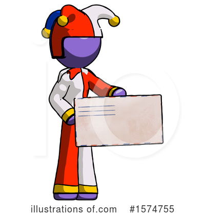 Royalty-Free (RF) Purple Design Mascot Clipart Illustration by Leo Blanchette - Stock Sample #1574755