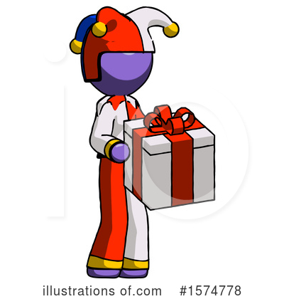 Royalty-Free (RF) Purple Design Mascot Clipart Illustration by Leo Blanchette - Stock Sample #1574778