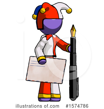 Royalty-Free (RF) Purple Design Mascot Clipart Illustration by Leo Blanchette - Stock Sample #1574786