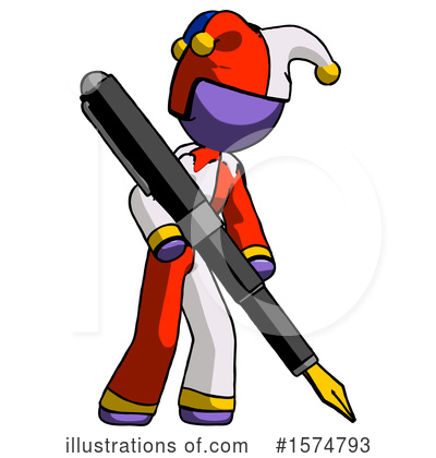 Royalty-Free (RF) Purple Design Mascot Clipart Illustration by Leo Blanchette - Stock Sample #1574793