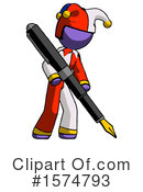 Purple Design Mascot Clipart #1574793 by Leo Blanchette