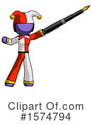 Purple Design Mascot Clipart #1574794 by Leo Blanchette