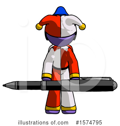 Royalty-Free (RF) Purple Design Mascot Clipart Illustration by Leo Blanchette - Stock Sample #1574795
