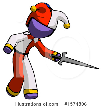 Royalty-Free (RF) Purple Design Mascot Clipart Illustration by Leo Blanchette - Stock Sample #1574806