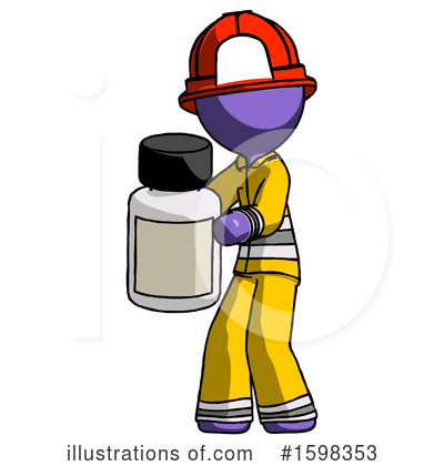 Royalty-Free (RF) Purple Design Mascot Clipart Illustration by Leo Blanchette - Stock Sample #1598353