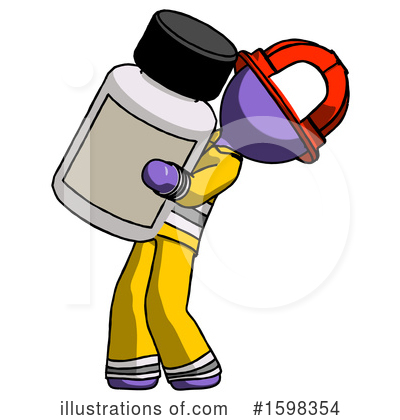 Royalty-Free (RF) Purple Design Mascot Clipart Illustration by Leo Blanchette - Stock Sample #1598354