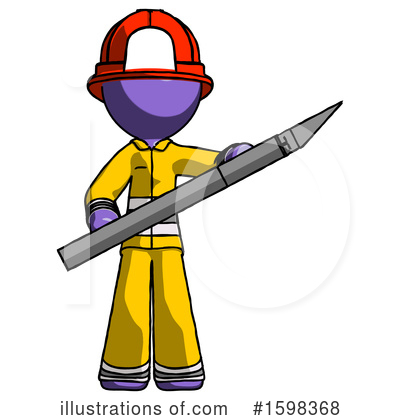 Royalty-Free (RF) Purple Design Mascot Clipart Illustration by Leo Blanchette - Stock Sample #1598368