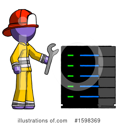 Royalty-Free (RF) Purple Design Mascot Clipart Illustration by Leo Blanchette - Stock Sample #1598369