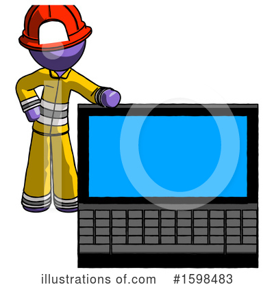 Royalty-Free (RF) Purple Design Mascot Clipart Illustration by Leo Blanchette - Stock Sample #1598483