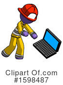 Purple Design Mascot Clipart #1598487 by Leo Blanchette