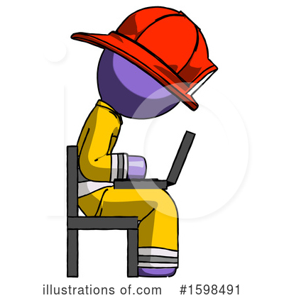 Royalty-Free (RF) Purple Design Mascot Clipart Illustration by Leo Blanchette - Stock Sample #1598491