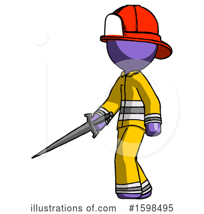 Royalty-Free (RF) Purple Design Mascot Clipart Illustration by Leo Blanchette - Stock Sample #1598495