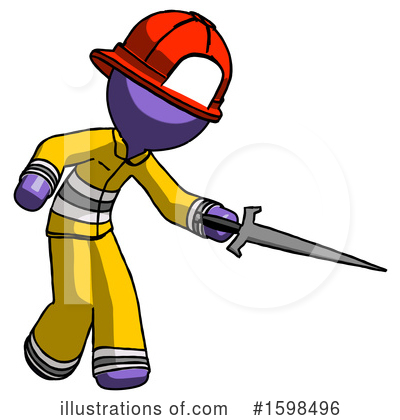 Royalty-Free (RF) Purple Design Mascot Clipart Illustration by Leo Blanchette - Stock Sample #1598496