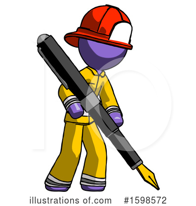 Royalty-Free (RF) Purple Design Mascot Clipart Illustration by Leo Blanchette - Stock Sample #1598572