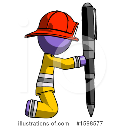 Royalty-Free (RF) Purple Design Mascot Clipart Illustration by Leo Blanchette - Stock Sample #1598577