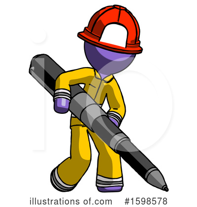 Royalty-Free (RF) Purple Design Mascot Clipart Illustration by Leo Blanchette - Stock Sample #1598578