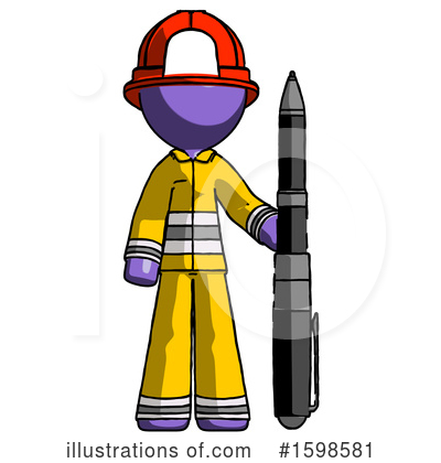 Royalty-Free (RF) Purple Design Mascot Clipart Illustration by Leo Blanchette - Stock Sample #1598581