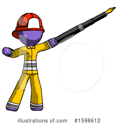 Royalty-Free (RF) Purple Design Mascot Clipart Illustration by Leo Blanchette - Stock Sample #1598612