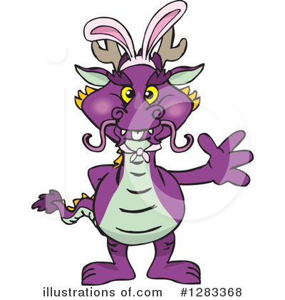 Royalty-Free (RF) Purple Dragon Clipart Illustration by Dennis Holmes Designs - Stock Sample #1283368