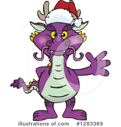 Royalty-Free (RF) Purple Dragon Clipart Illustration by Dennis Holmes Designs - Stock Sample #1283369