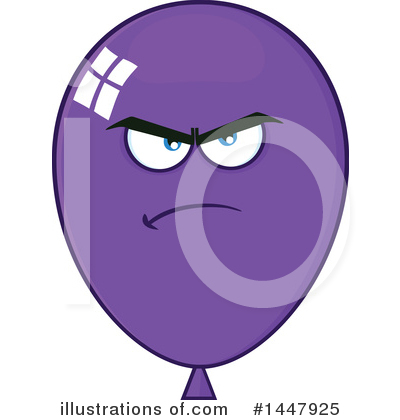 Royalty-Free (RF) Purple Party Balloon Clipart Illustration by Hit Toon - Stock Sample #1447925
