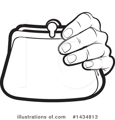 Coin Purse Clipart #1434813 by Lal Perera