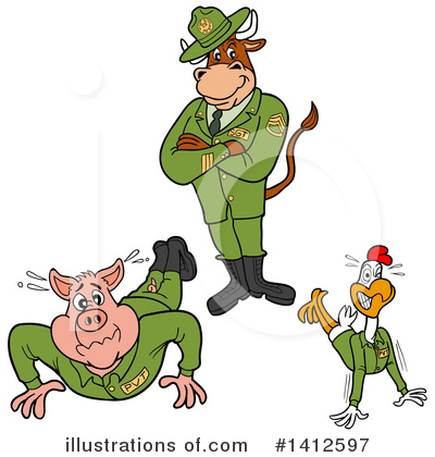Soldier Clipart #1412597 by LaffToon