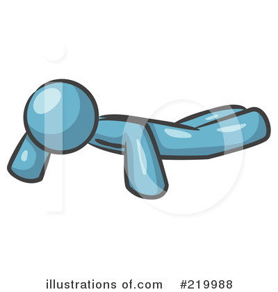 Royalty-Free (RF) Pushups Clipart Illustration by Leo Blanchette - Stock Sample #219988