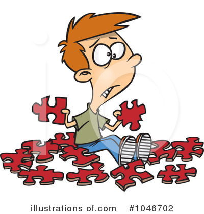 Royalty-Free (RF) Puzzle Clipart Illustration by toonaday - Stock Sample #1046702
