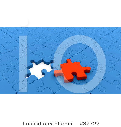 Royalty-Free (RF) Puzzle Clipart Illustration by KJ Pargeter - Stock Sample #37722