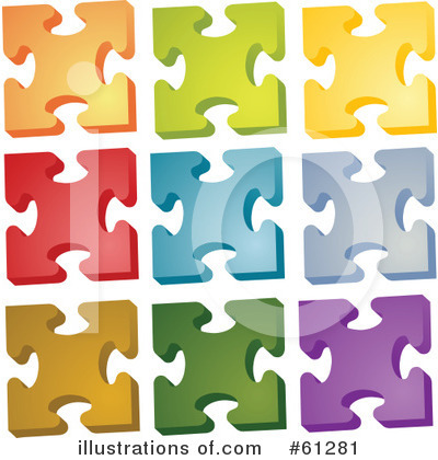Royalty-Free (RF) Puzzle Clipart Illustration by Kheng Guan Toh - Stock Sample #61281