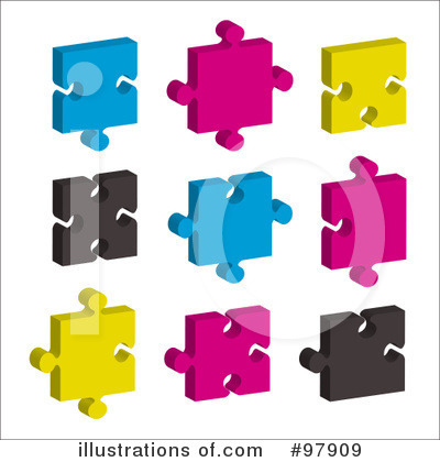 Royalty-Free (RF) Puzzle Clipart Illustration by michaeltravers - Stock Sample #97909