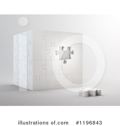 Royalty-Free (RF) Puzzle Cube Clipart Illustration by Mopic - Stock Sample #1196843