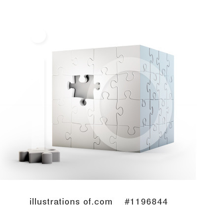 Royalty-Free (RF) Puzzle Cube Clipart Illustration by Mopic - Stock Sample #1196844